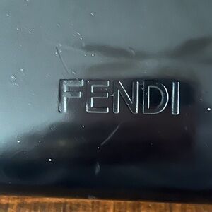 Fendi Glossy Black Designer eyeglasses case